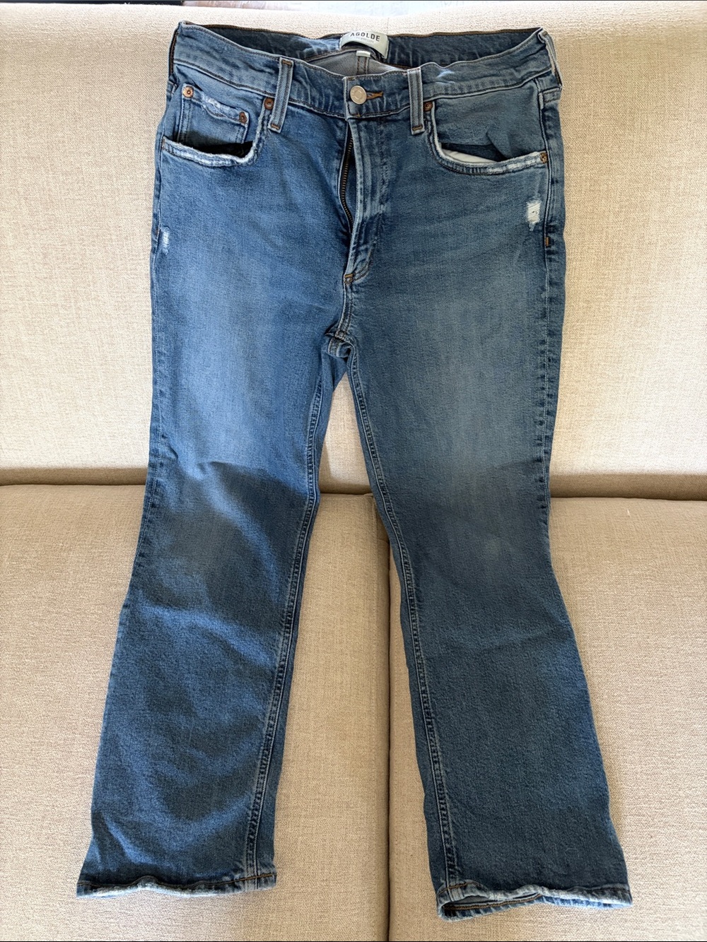 Agolde Women’s Medium Blue Bootcut Jeans